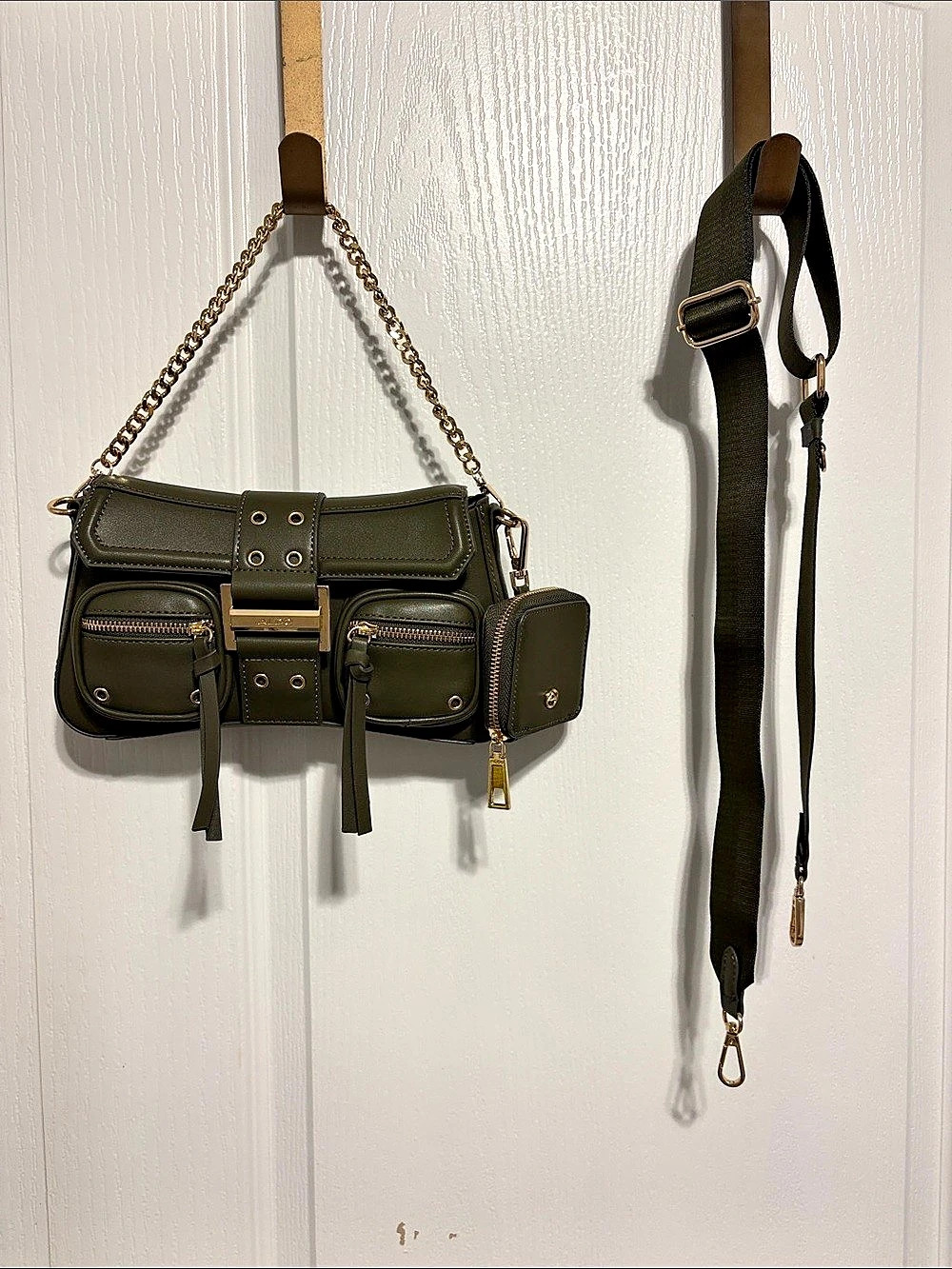 ALDO Cargo Utility Style Crossbody Bag Olive Green